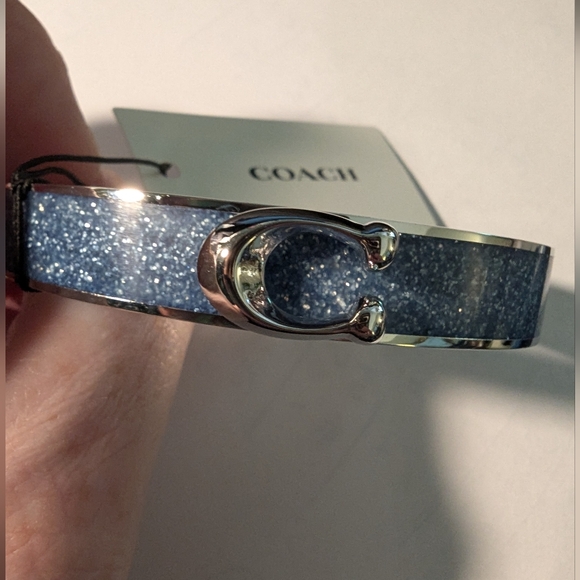 Coach Logo Hinged Bangle Bracelet - Picture 3 of 4